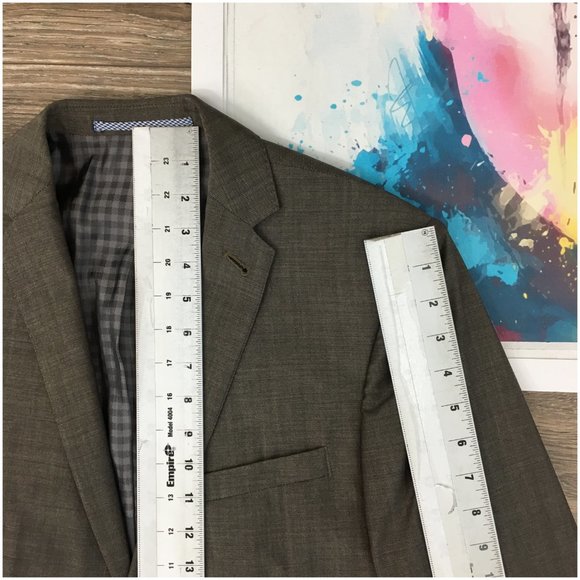 Ben Sherman Mens Blazer Sport Coat Two Button Casual Jacket Size 40L Wool Suits‎ - Picture 12 of 13